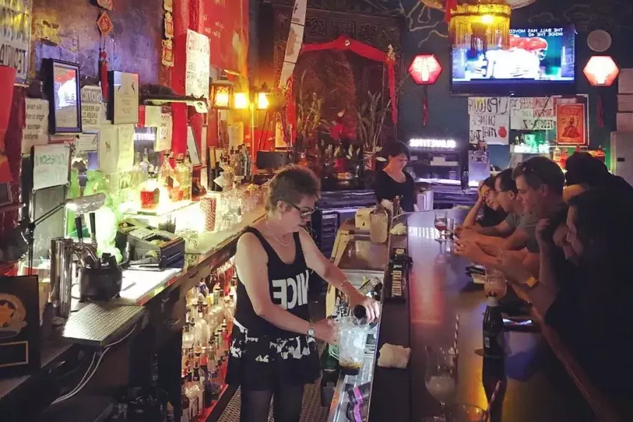 An eclectic dive bar in San Francisco.